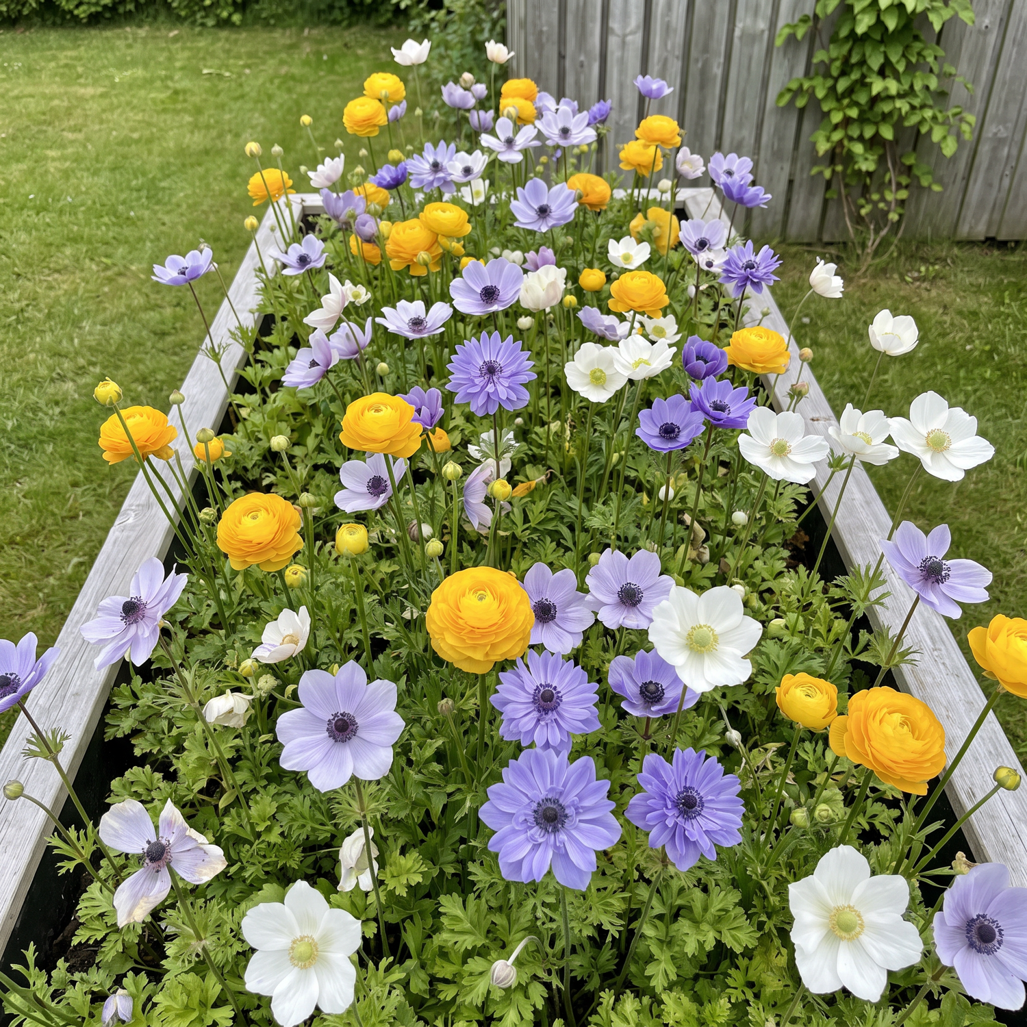 Valmis kukkapenkki 'Buttercup & Blue' (1 m²)