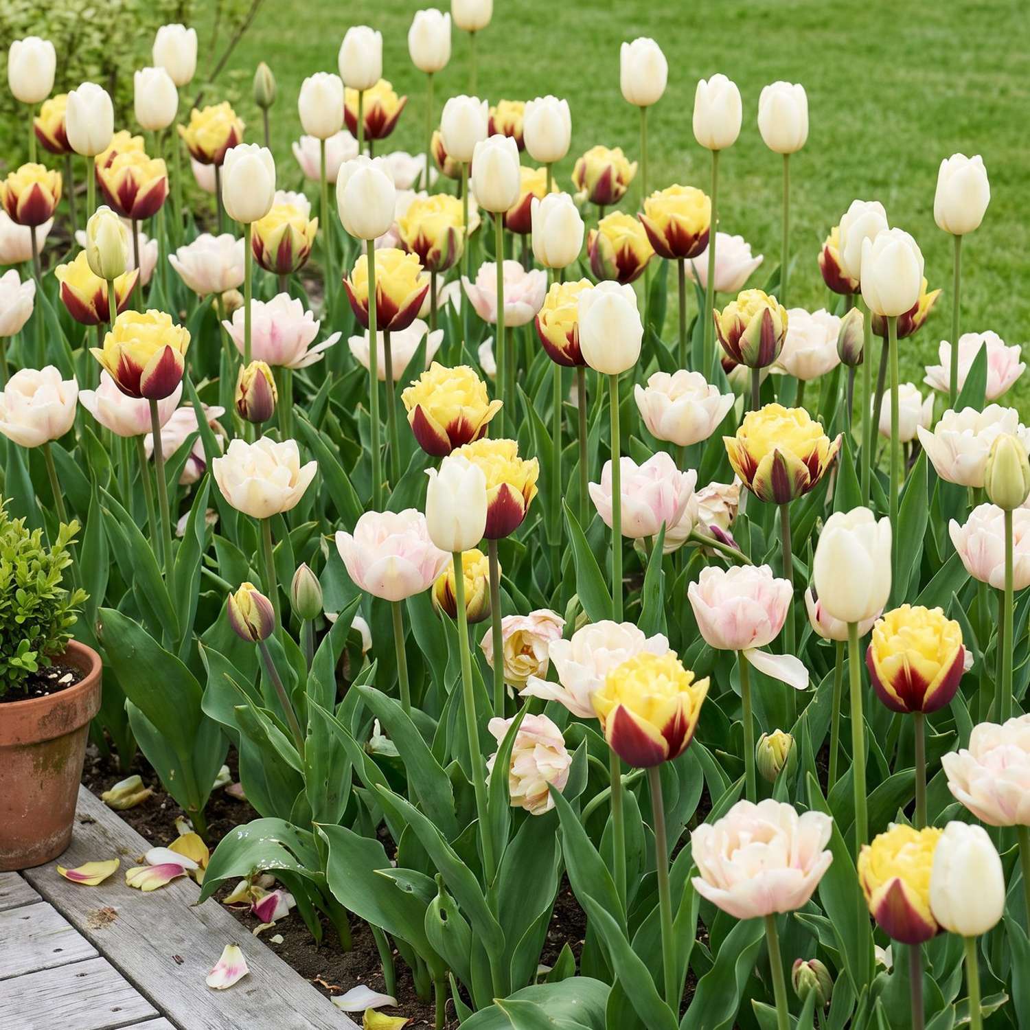 Valmis kukkapenkki 'Banana Split' (1 m²)